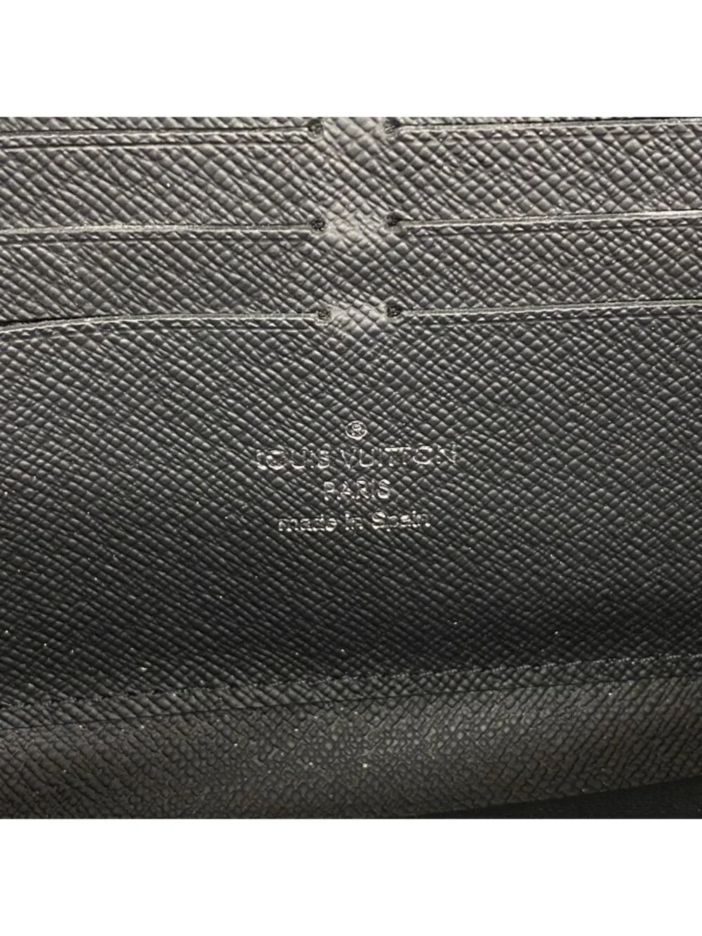 Louis Vuitton Wallet Monogram Eclipse Zippy Horizontal Black
